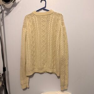 Women's Cream Cable Knit Sweater